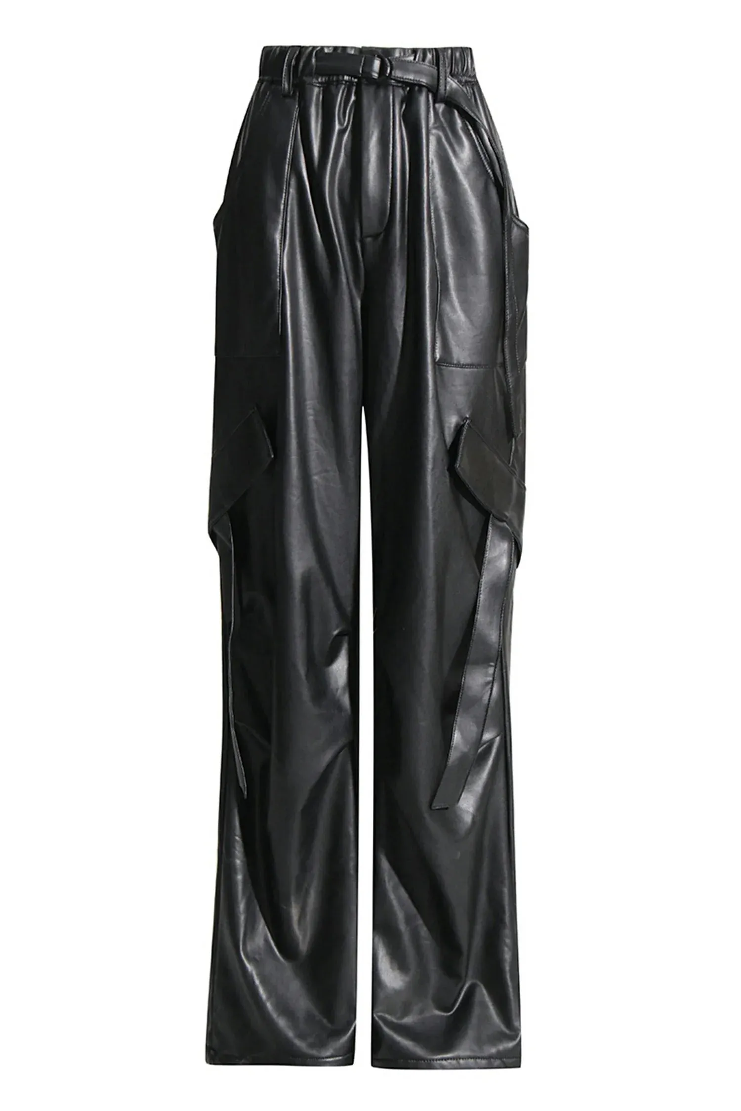 Adalee Wide Leg PU Leather Pants