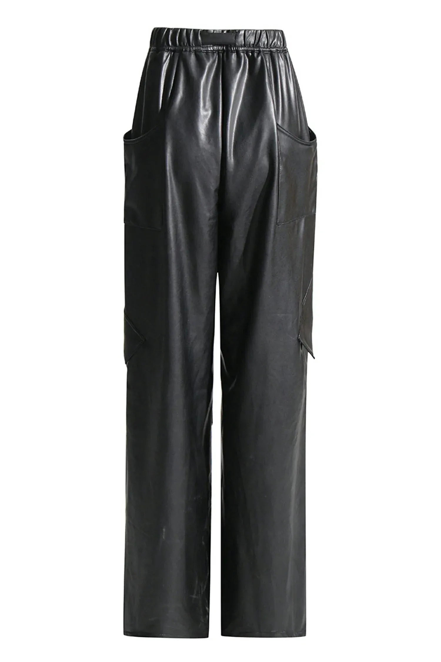 Adalee Wide Leg PU Leather Pants