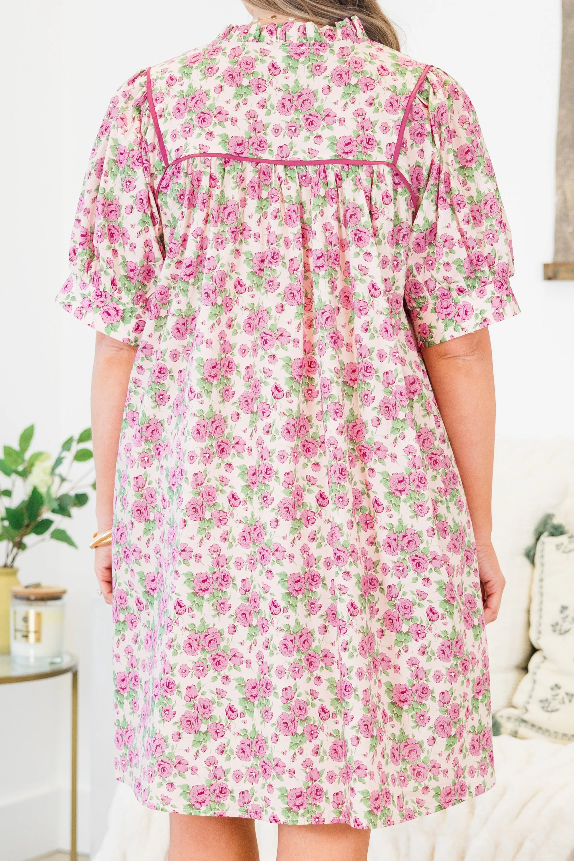 Add Up My Love Dress, Pink
