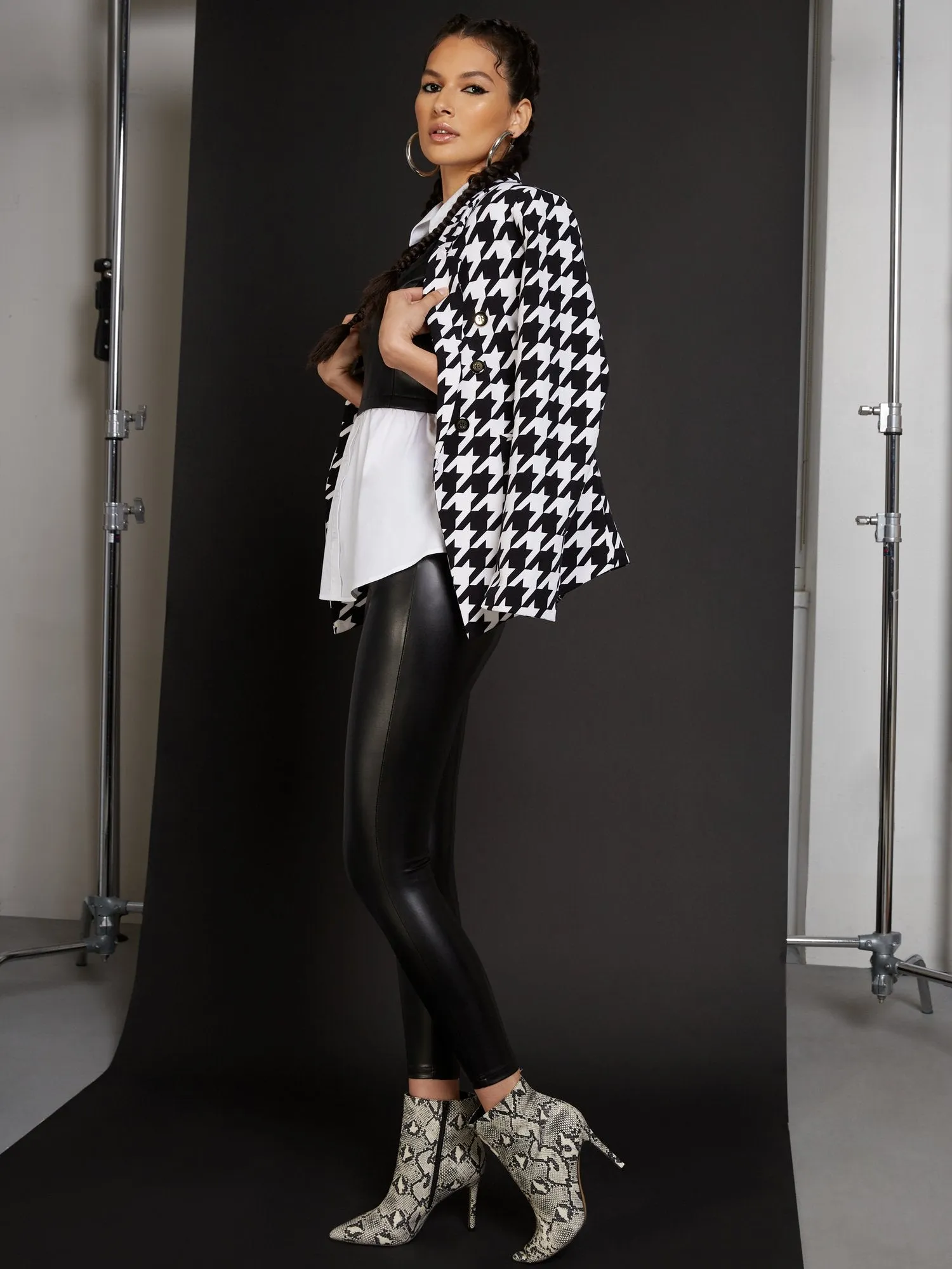 Allover Faux-Leather Legging