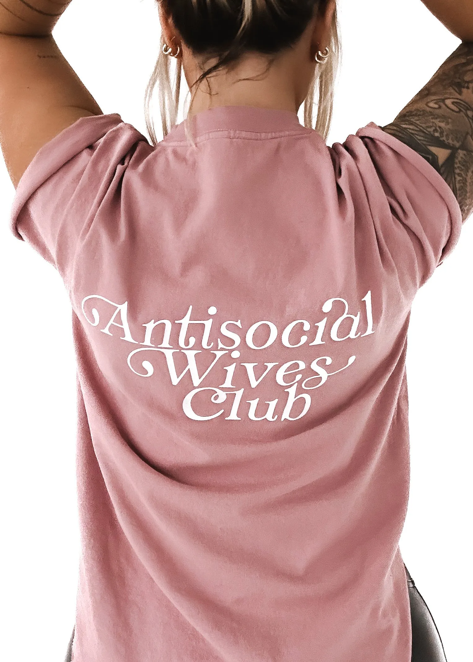 ANTISOCIAL WIVES CLUB SIDE SLIT TEE