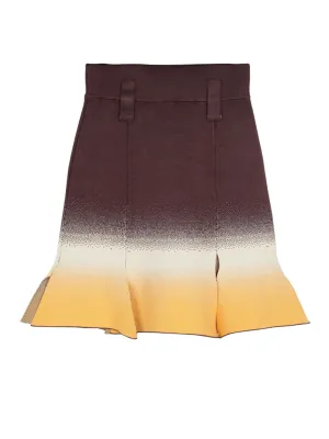Aster Gradient Print Carwash Skirt (Maple Brown)