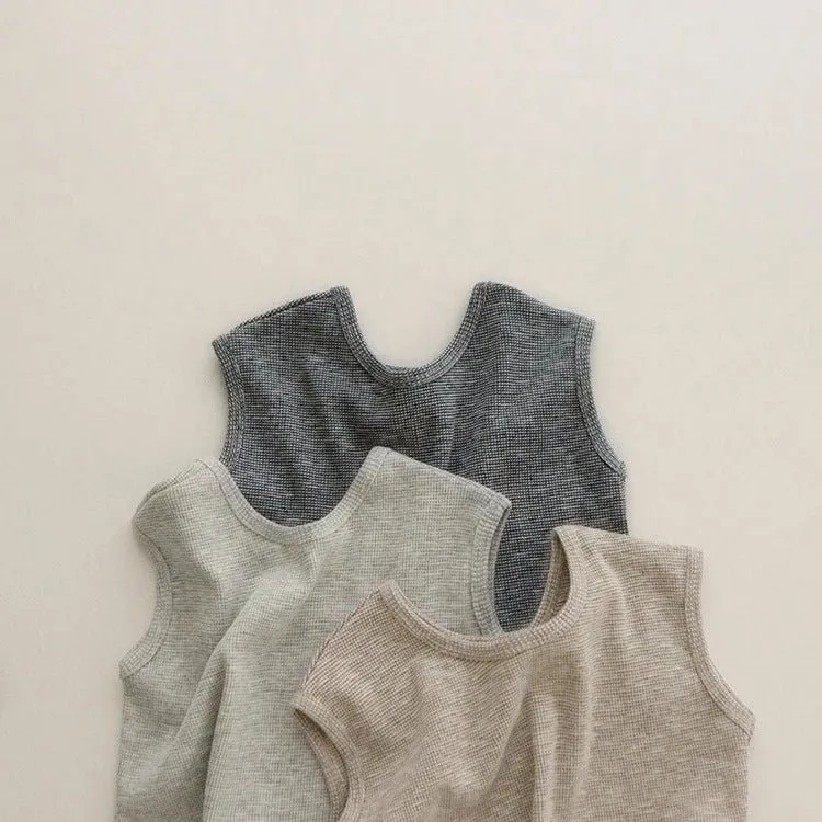 Baby's Cotton Tank Top with Shorts Set (3 Colors)