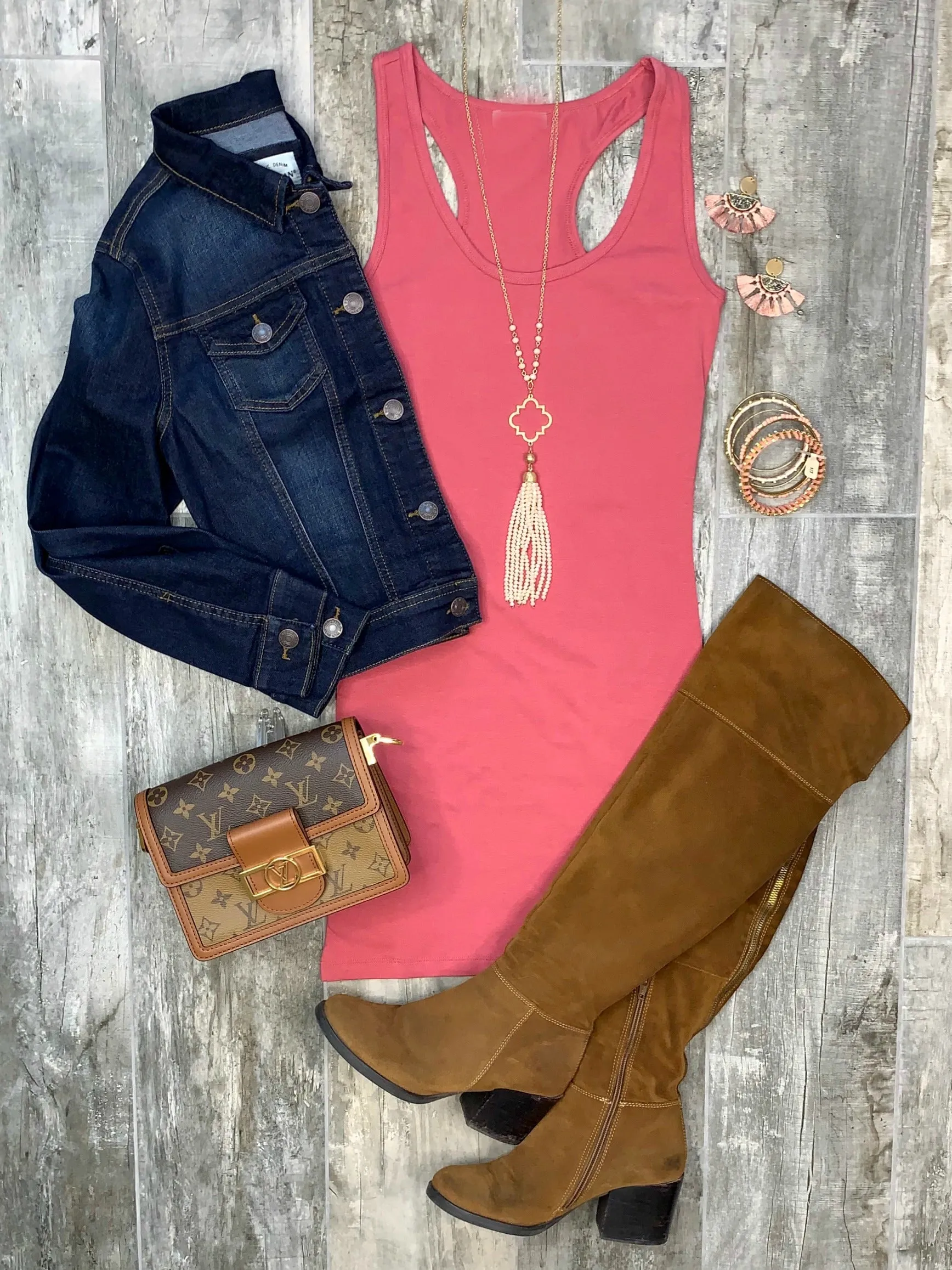 Basic Tank Dress - Rose
