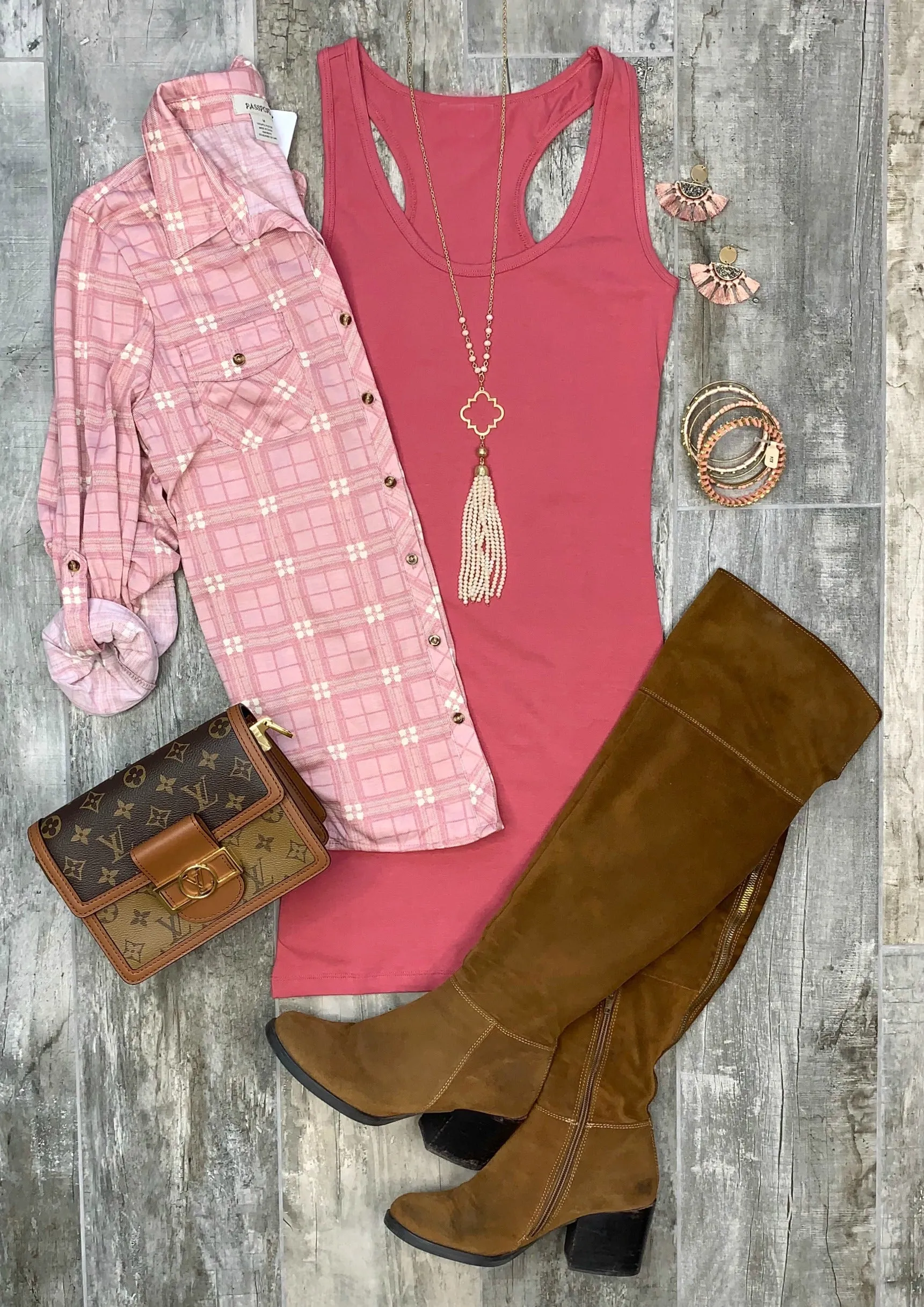 Basic Tank Dress - Rose