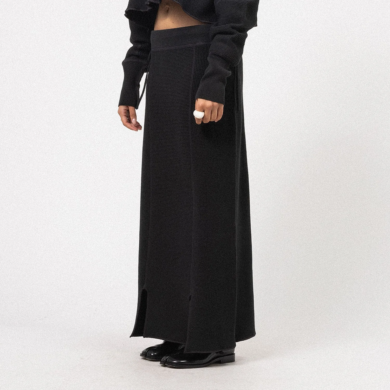 [BEAMS BOY] G.MIL KNIT SKIRT _ BLACK
