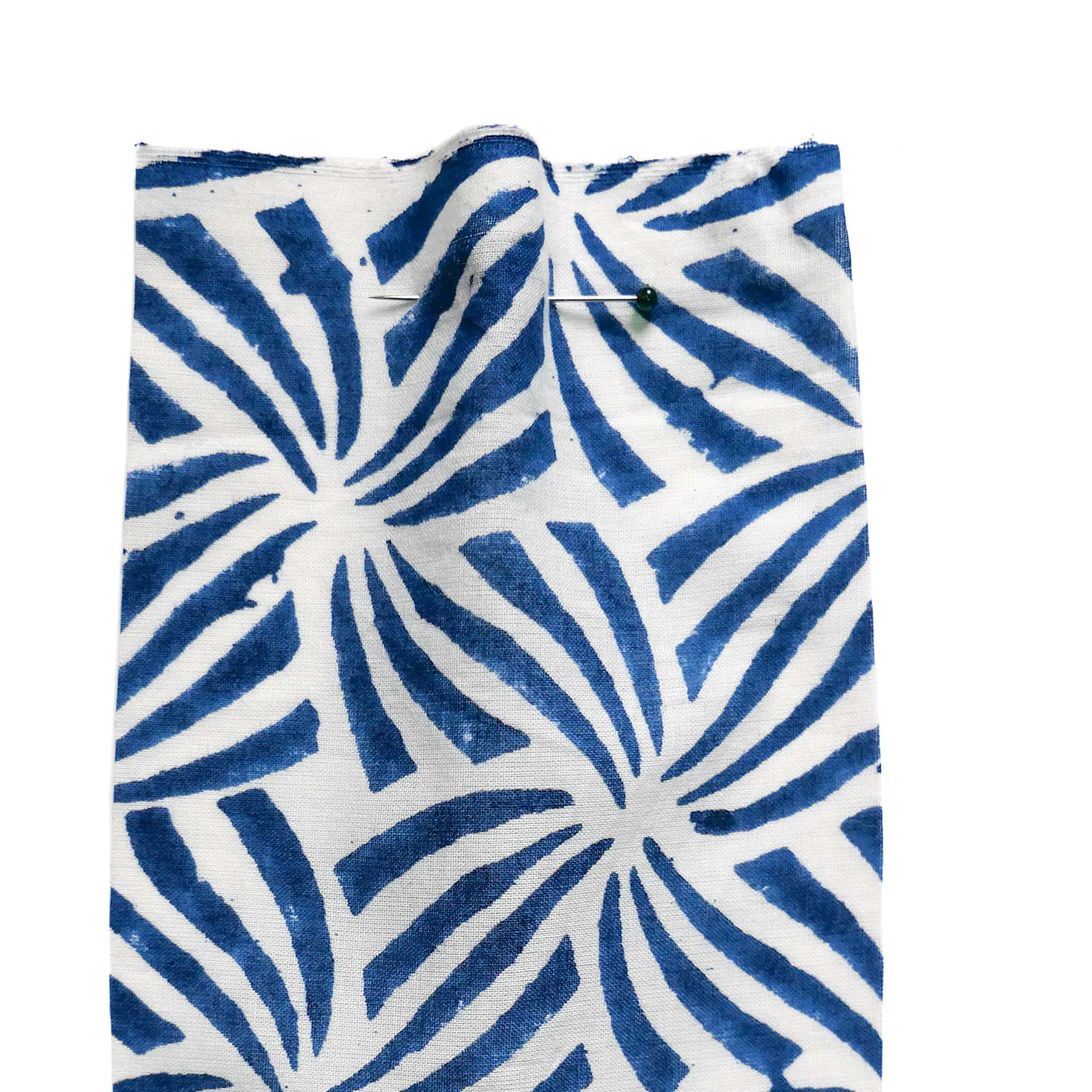 Block Print Spinner Blue