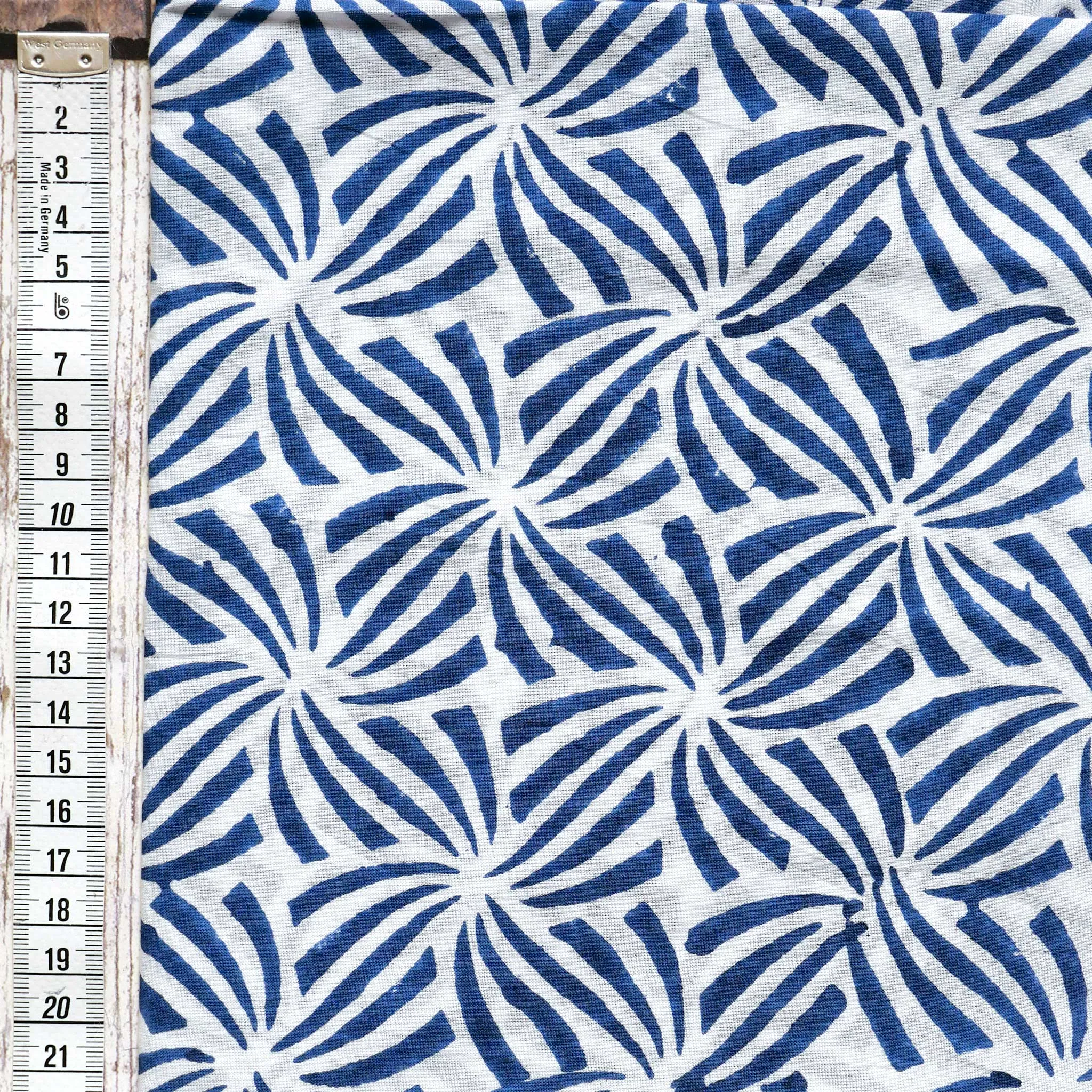 Block Print Spinner Blue