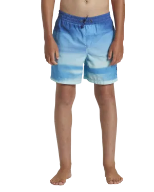 Boys Everyday Fade Volley Shorts in Monaco Blue