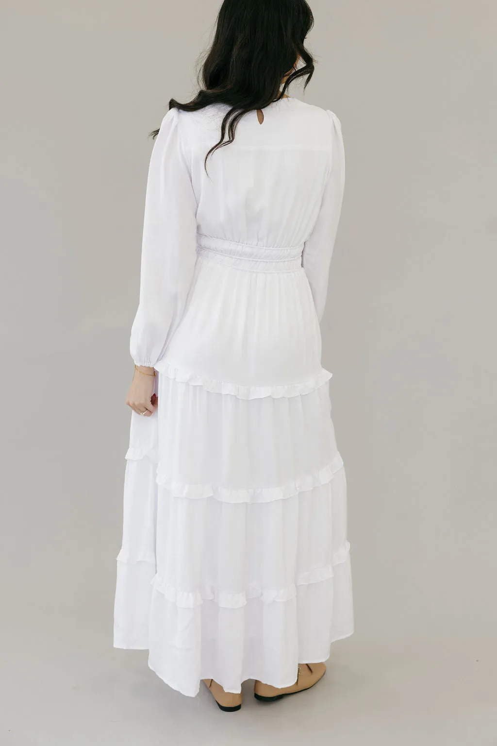 Calabran Dress-White