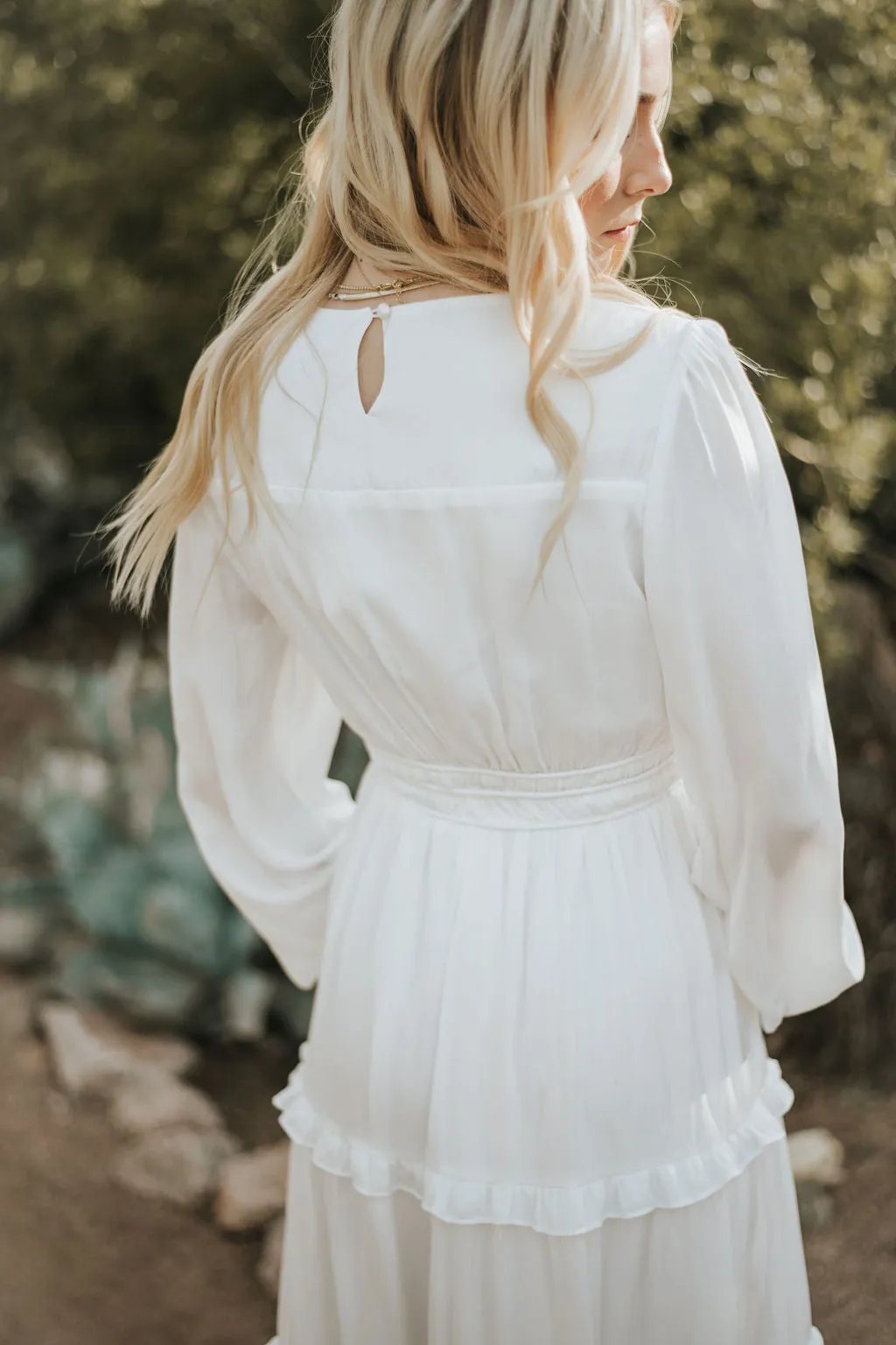 Calabran Dress-White