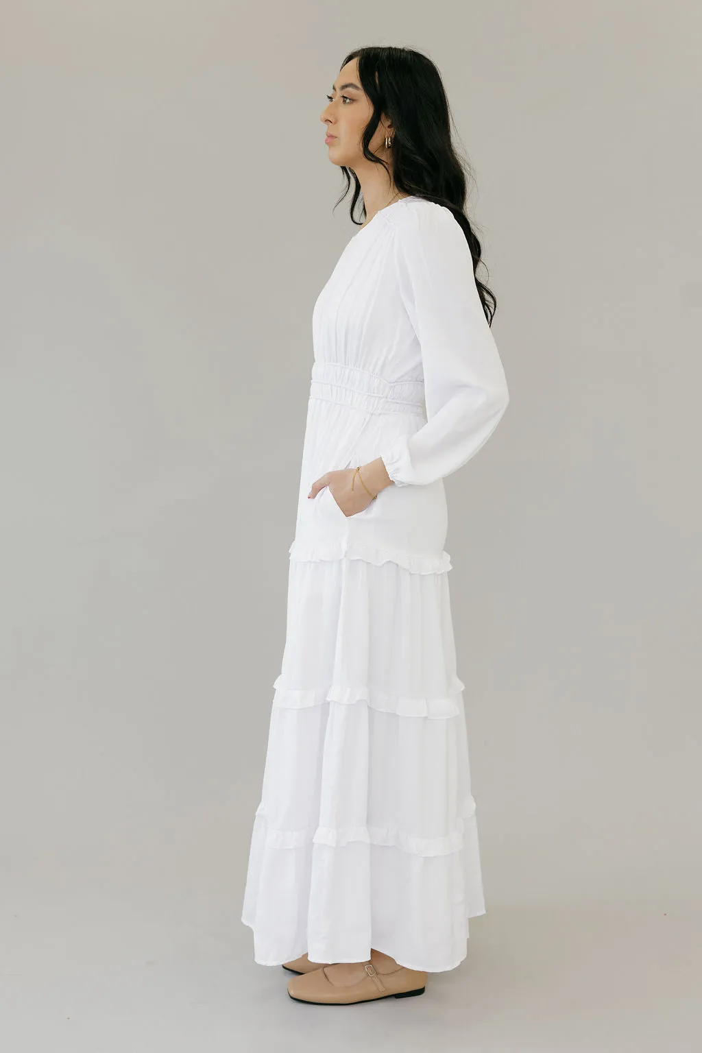 Calabran Dress-White