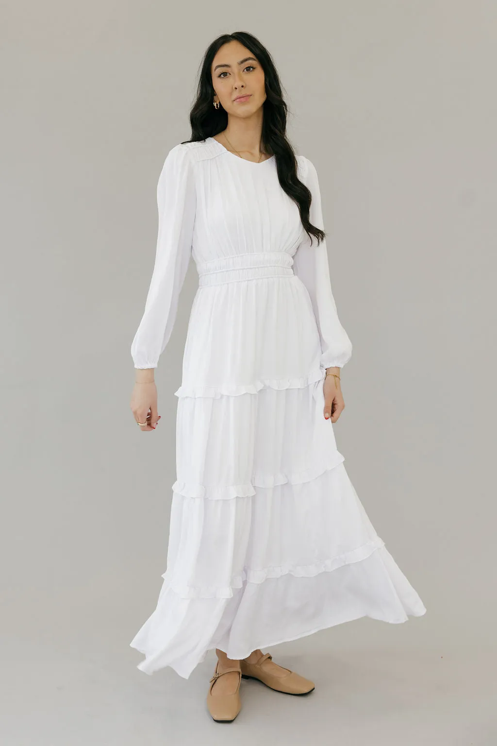 Calabran Dress-White