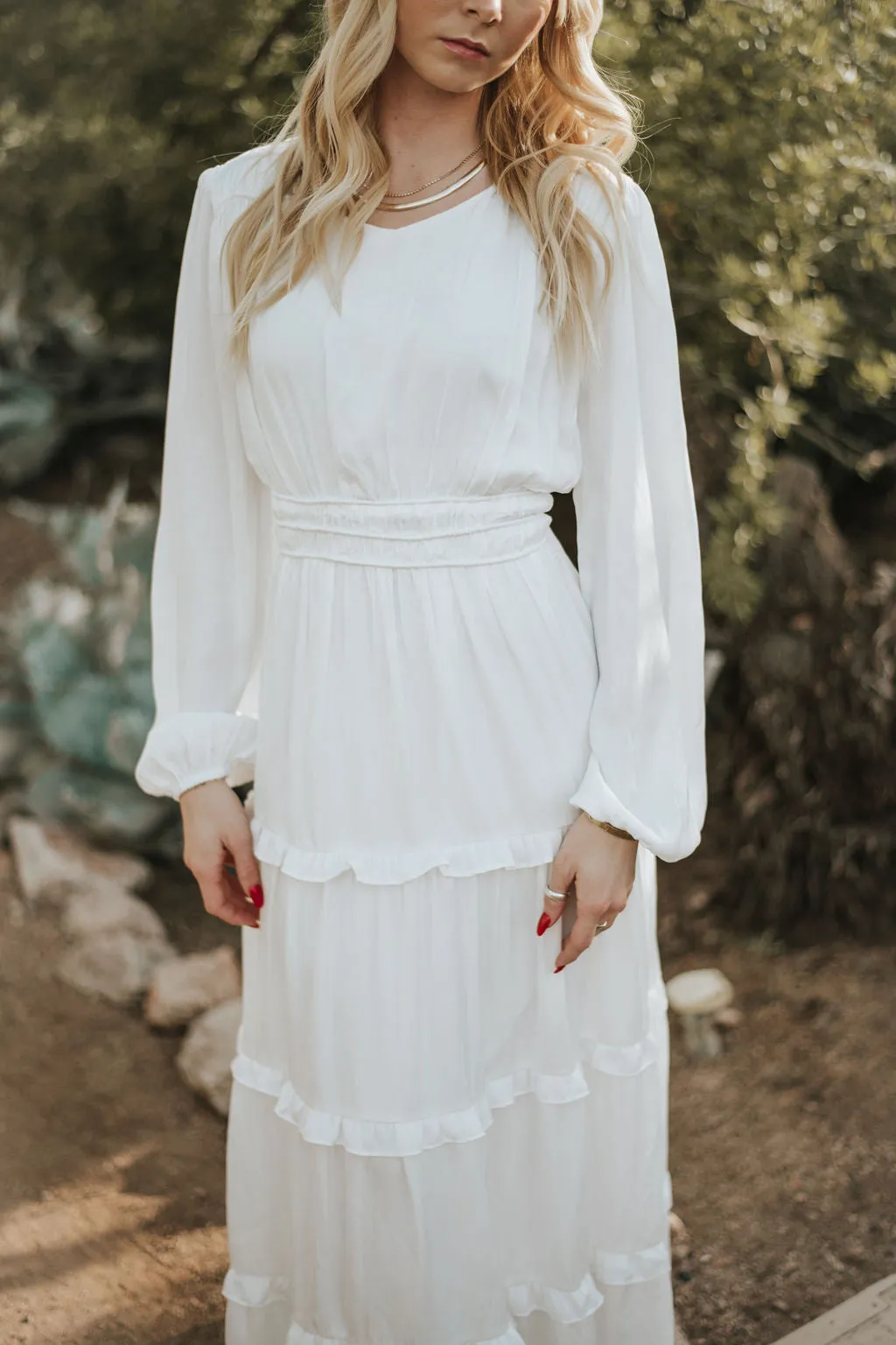 Calabran Dress-White