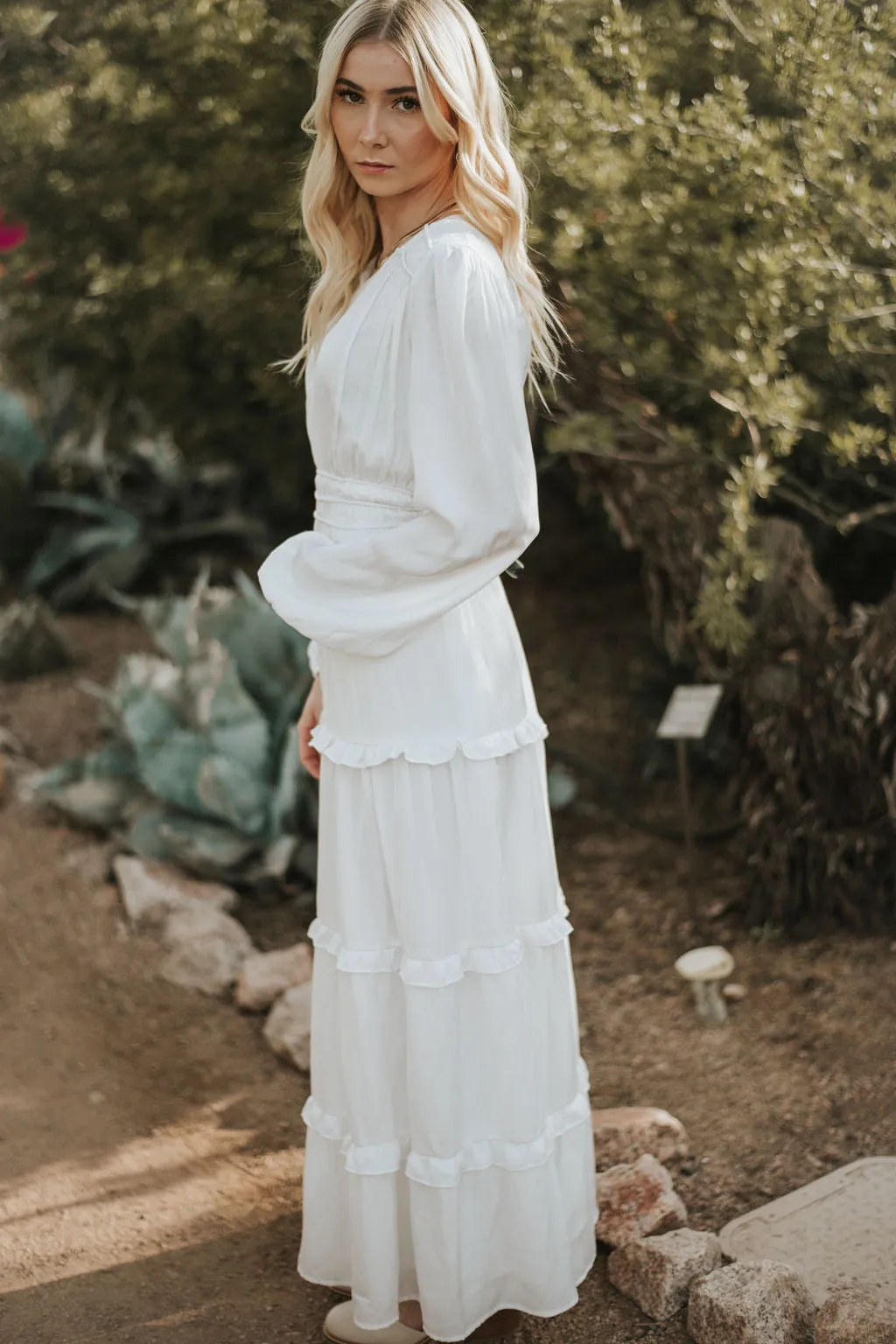 Calabran Dress-White