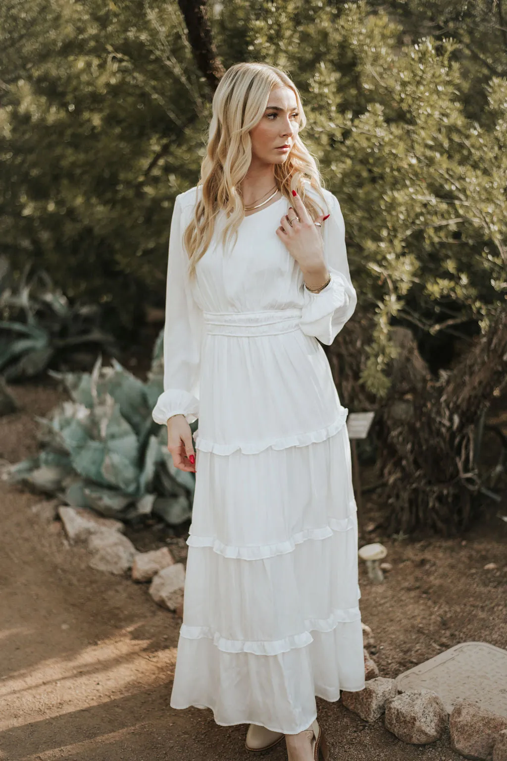 Calabran Dress-White