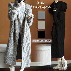 chic mid-length sweater coat