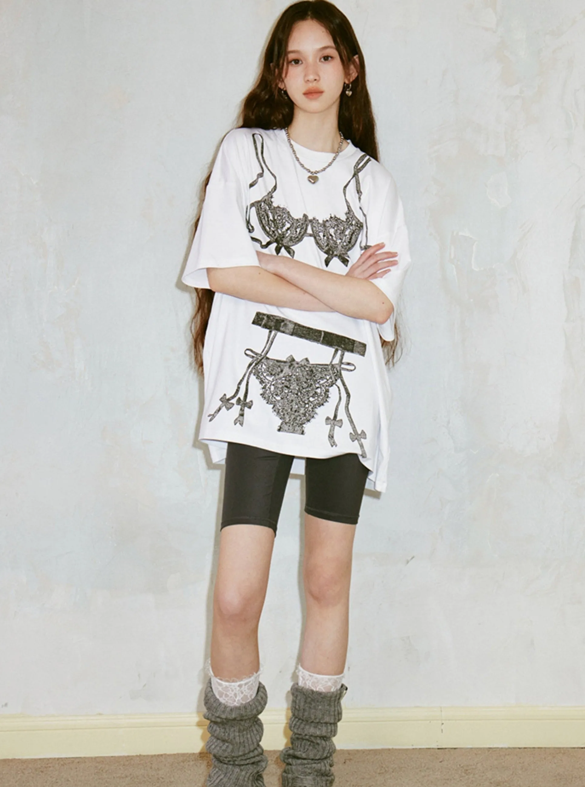 Chic Round Neck Loose T-Shirt