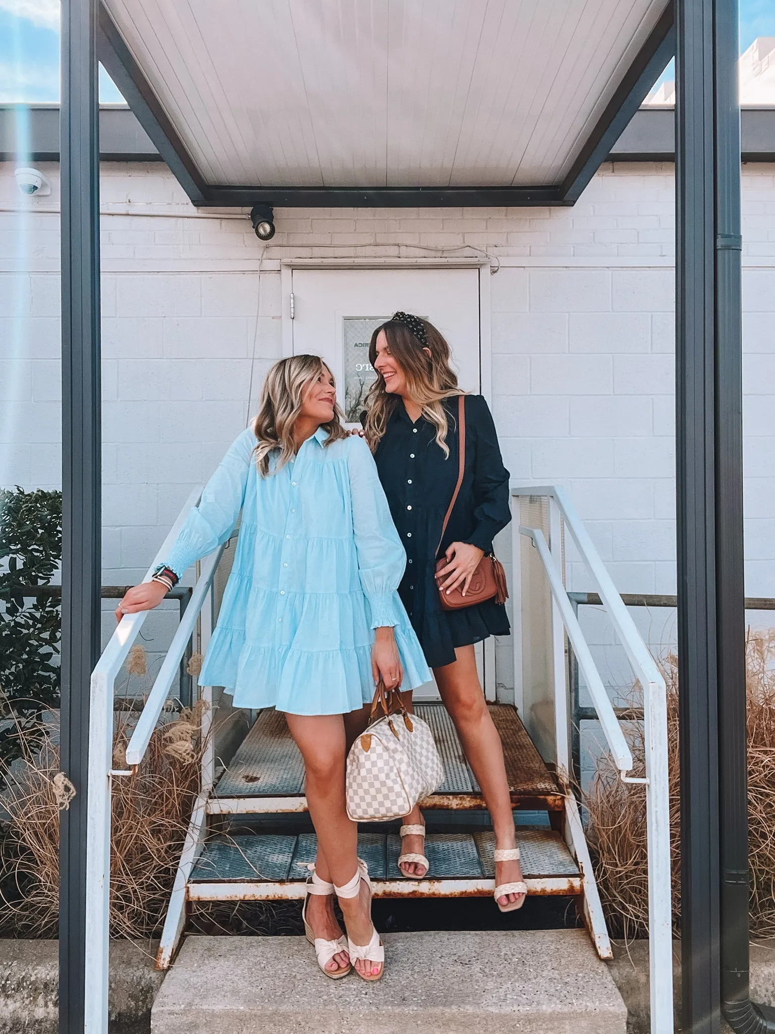 collared button down mini dress - available in two colors