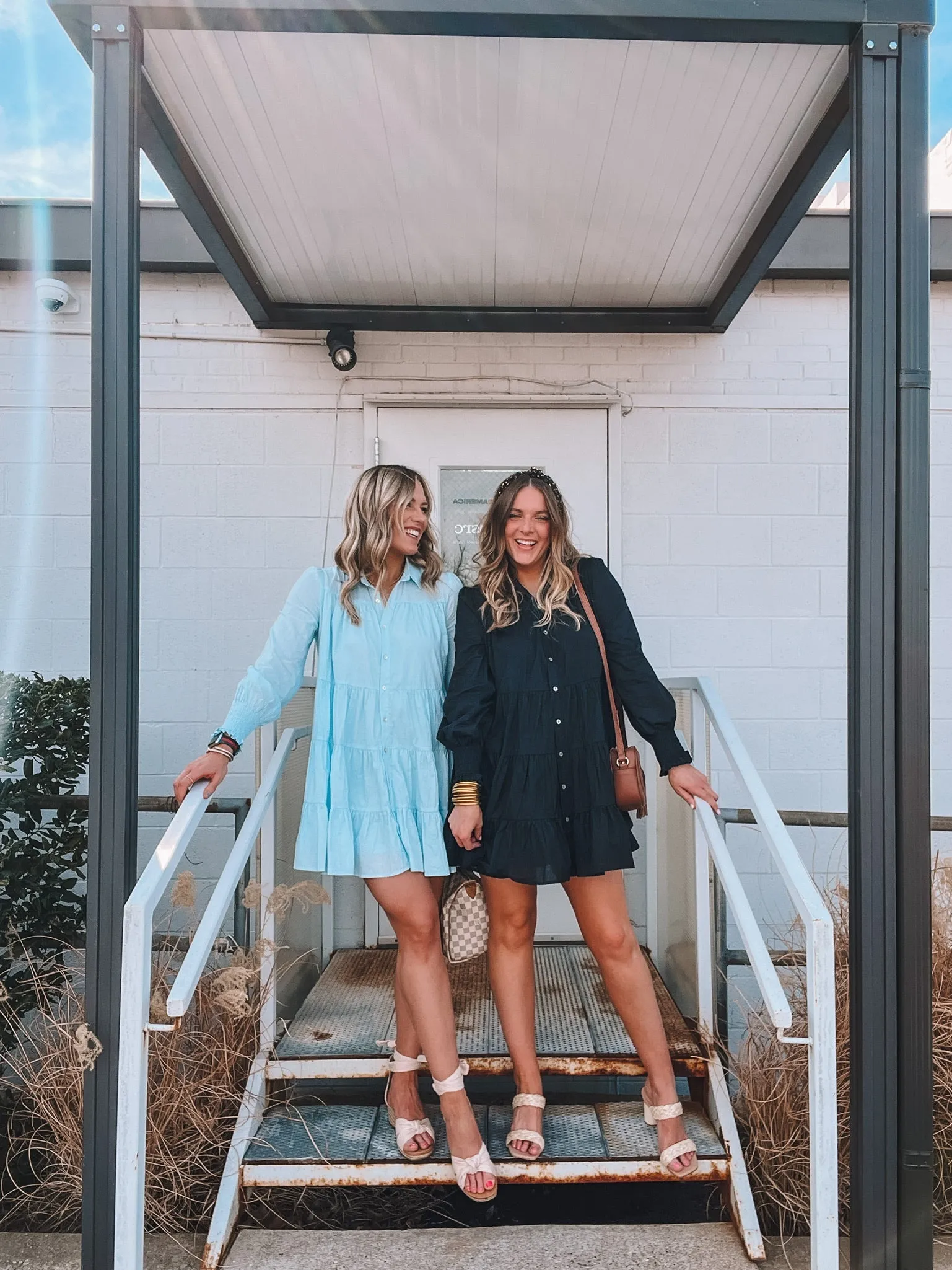 collared button down mini dress - available in two colors