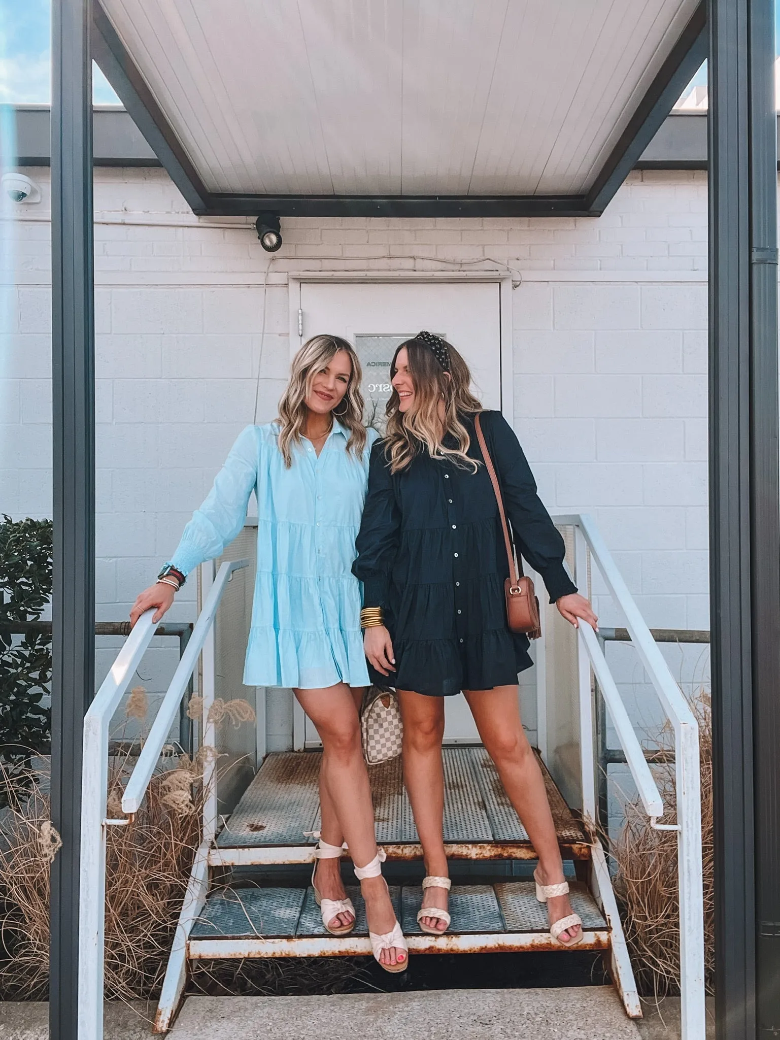 collared button down mini dress - available in two colors