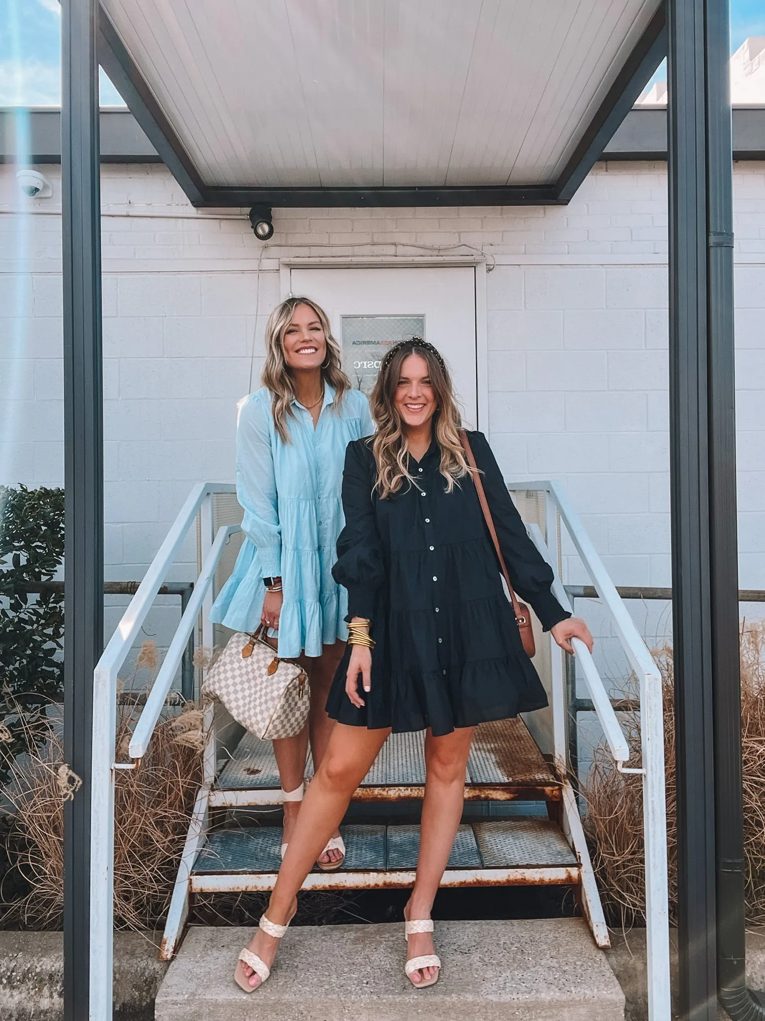 collared button down mini dress - available in two colors