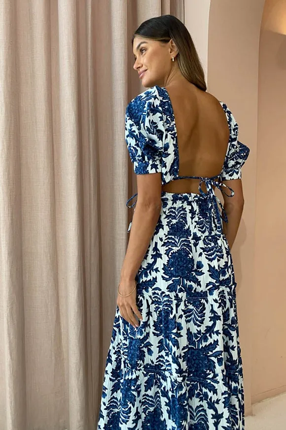 Diana Open Back Balloon Sleeve Crop