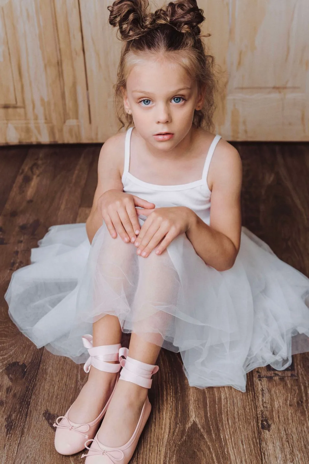DOLLY by Le Petit Tom ® RIB COTTON TUTU DRESS white