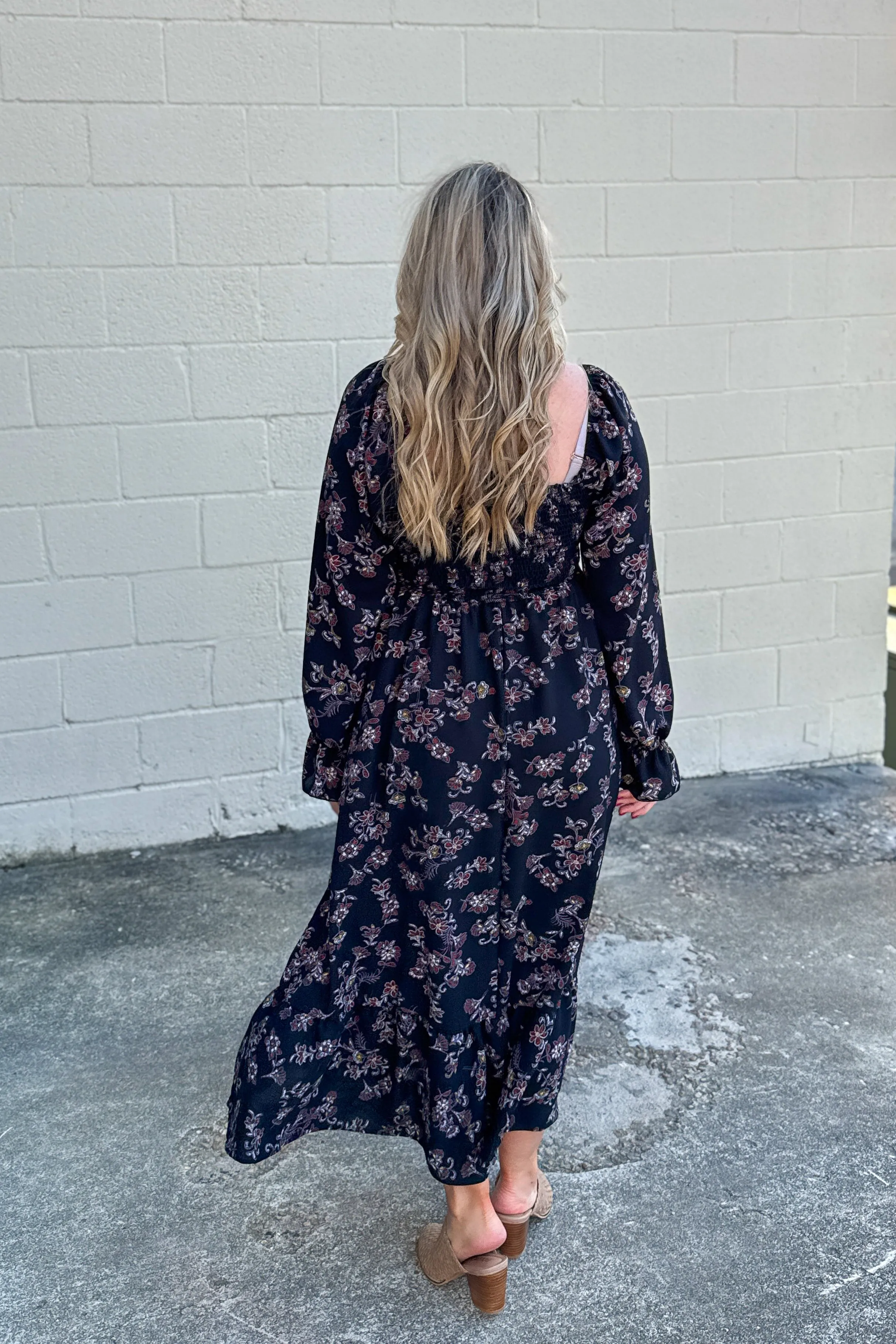 Friendly Florals Smocked Maxi Dress