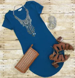 Fun in the Sun Tunic Dress: Teal
