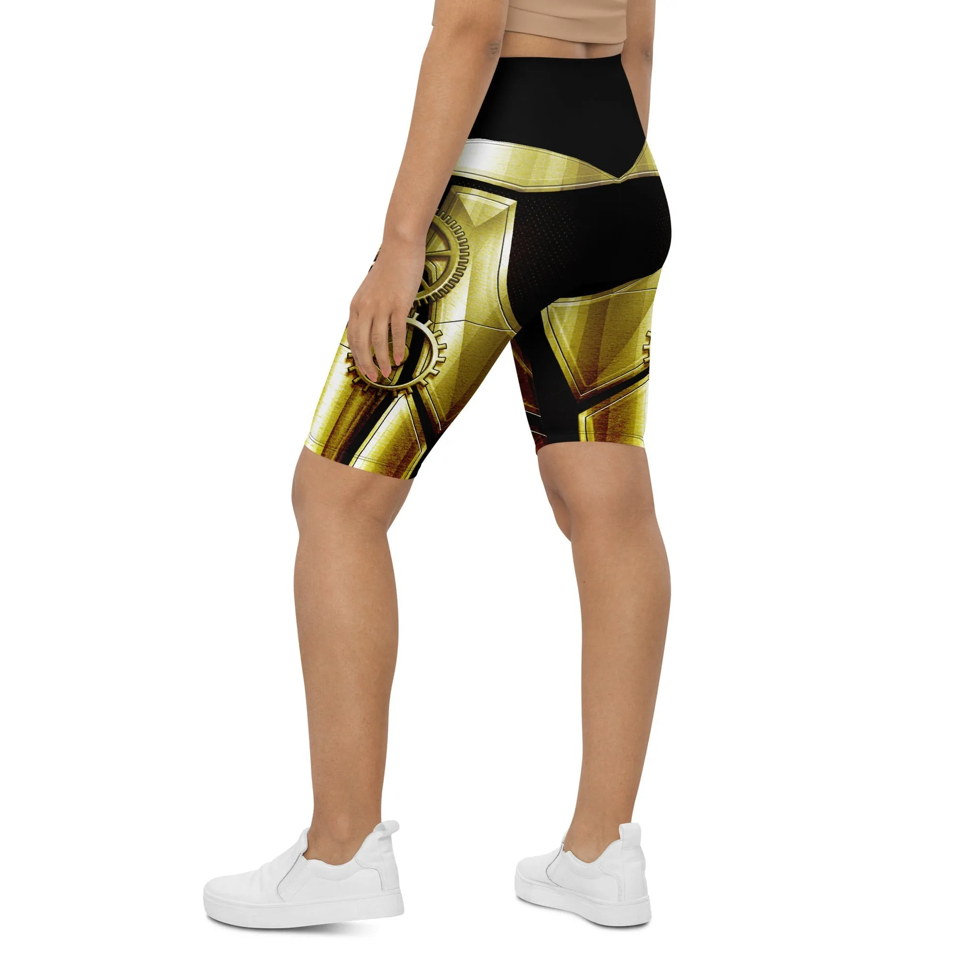 Golden Machine Biker Shorts