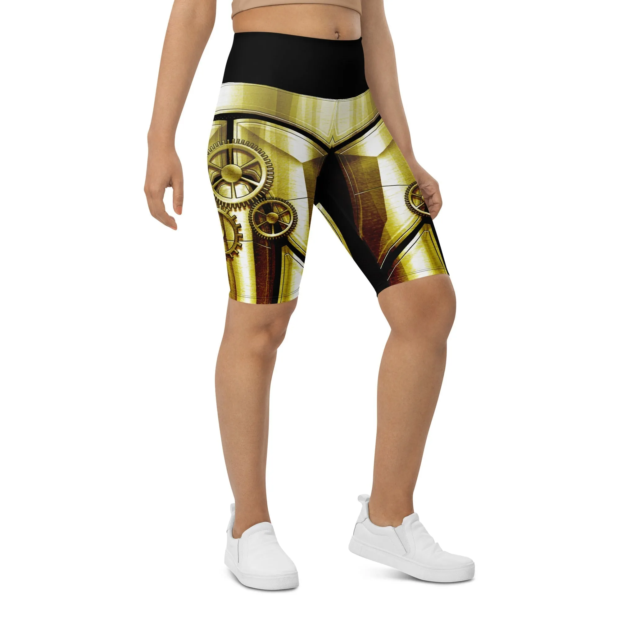 Golden Machine Biker Shorts