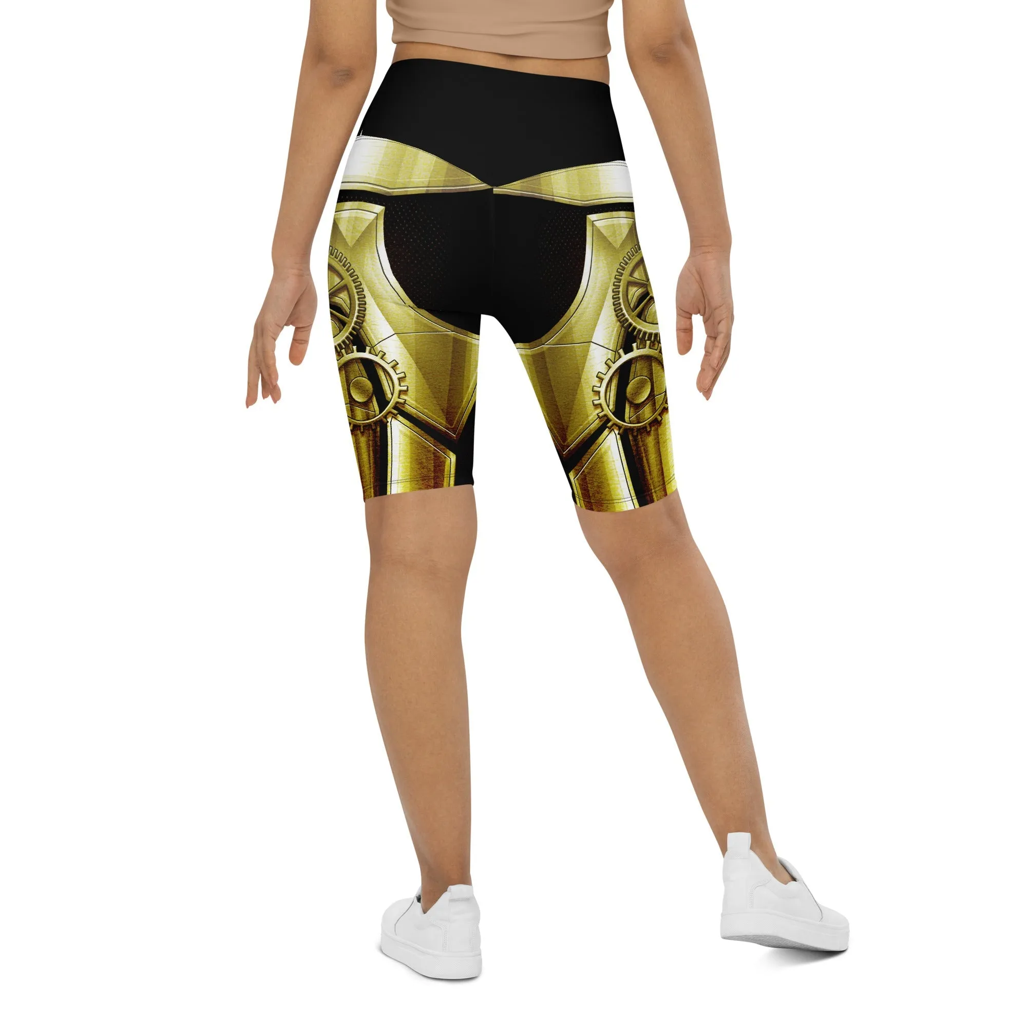 Golden Machine Biker Shorts