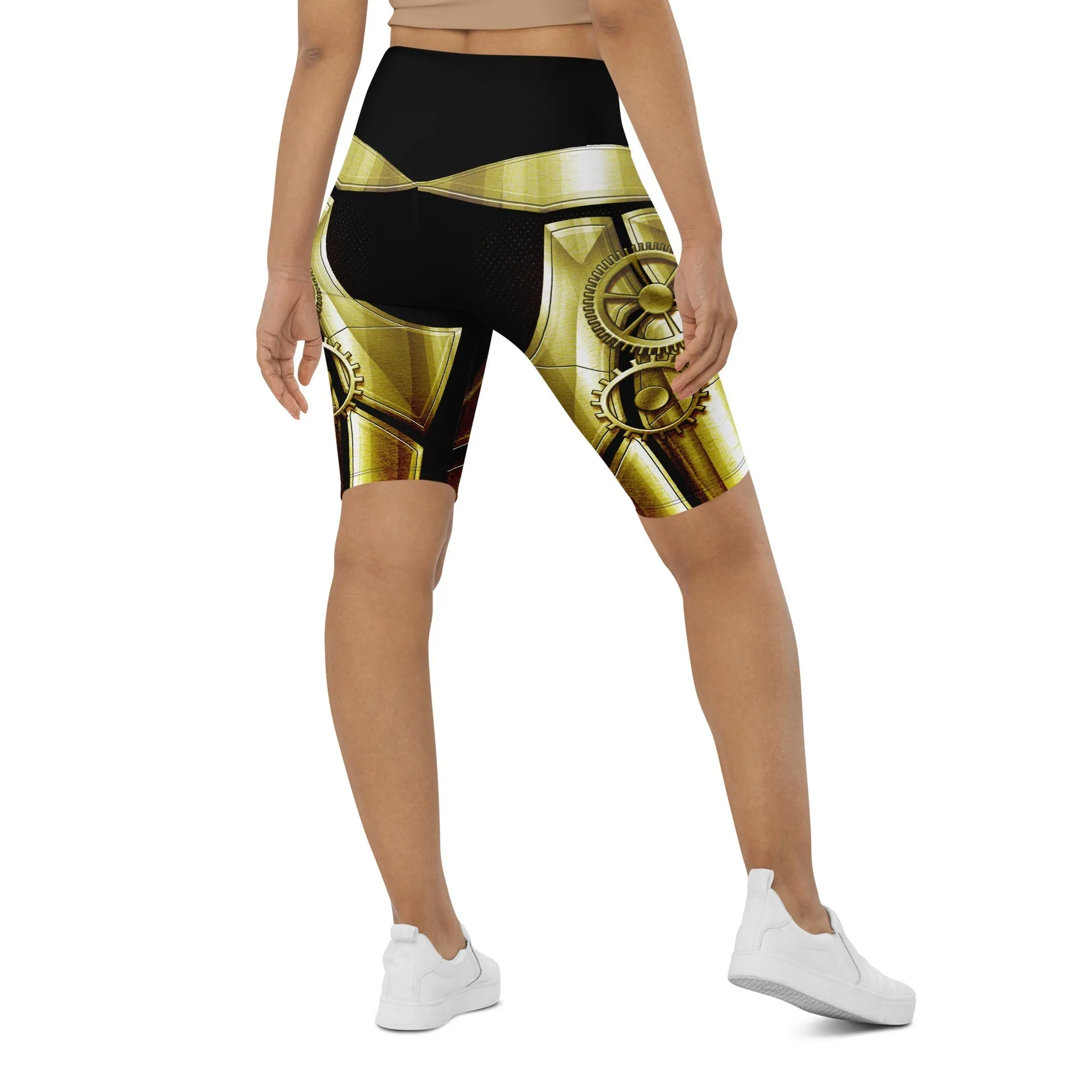 Golden Machine Biker Shorts