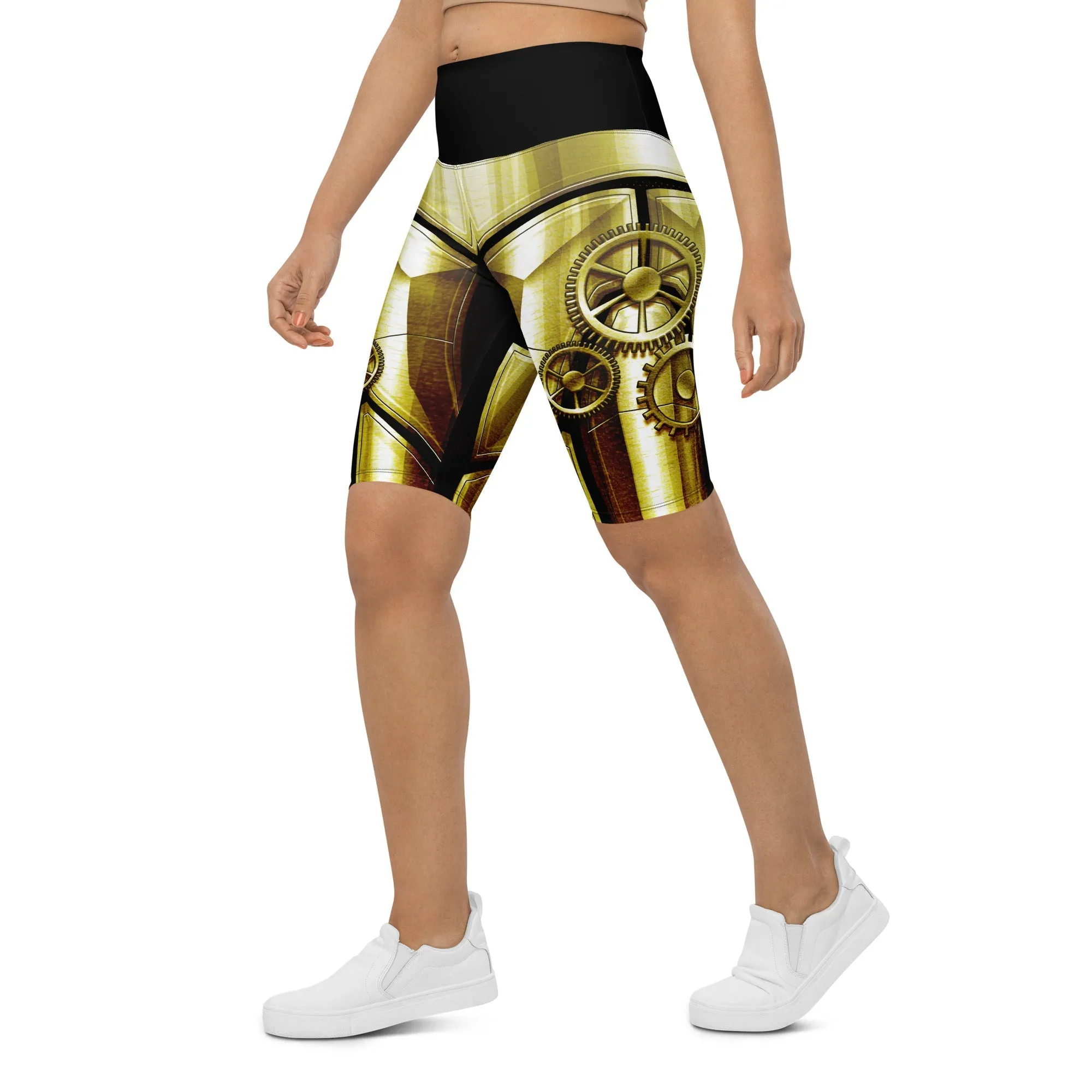 Golden Machine Biker Shorts