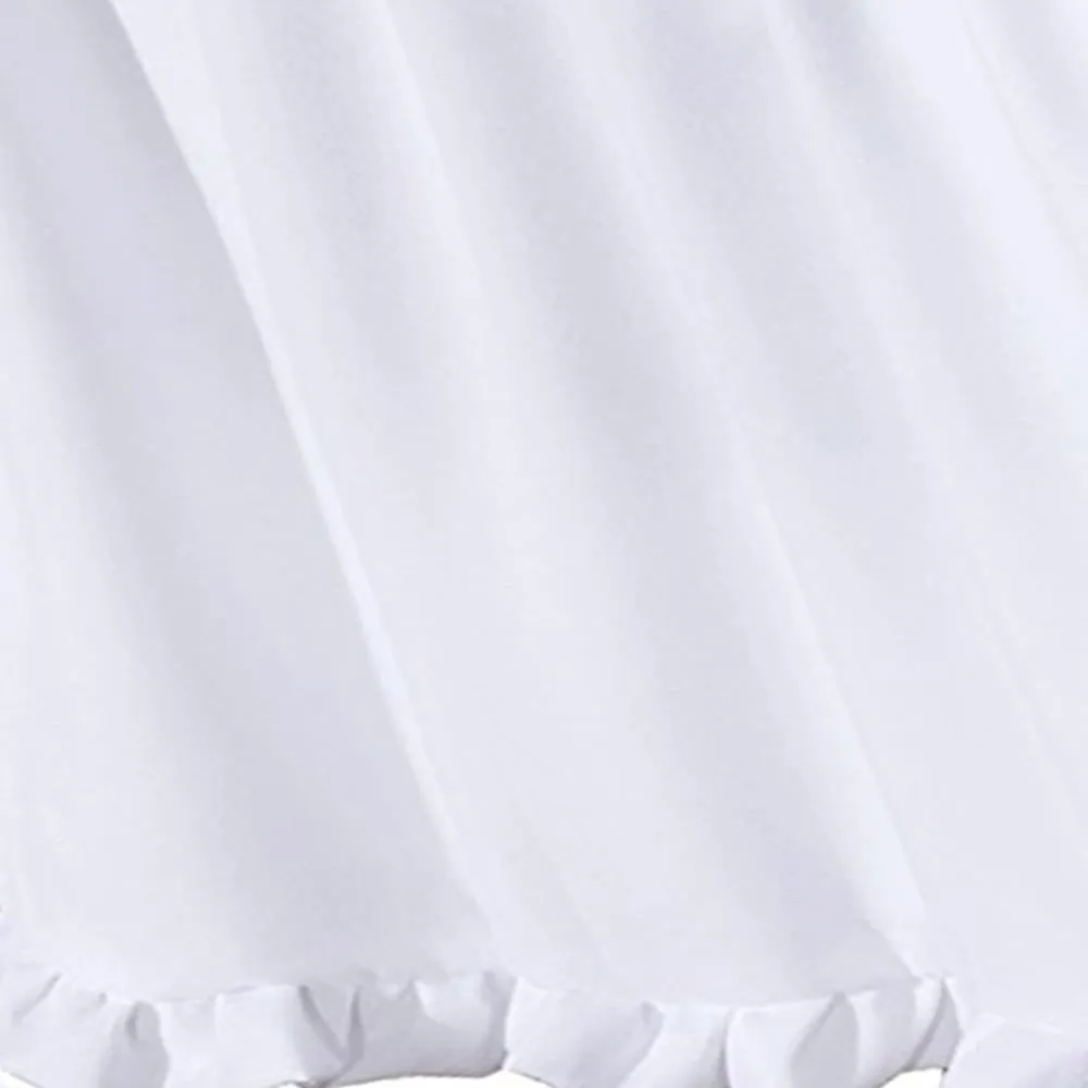 Greenland Home Fashion Sasha White Bed Skirt Drop 15" - White