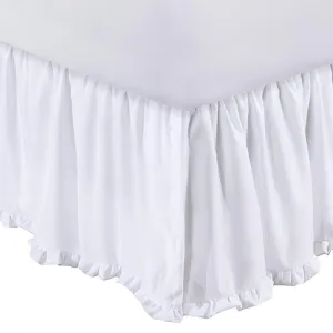 Greenland Home Fashion Sasha White Bed Skirt Drop 15" - White