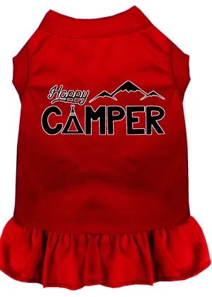 Happy Camper Screen Print Dog Dress Red Xl (16)