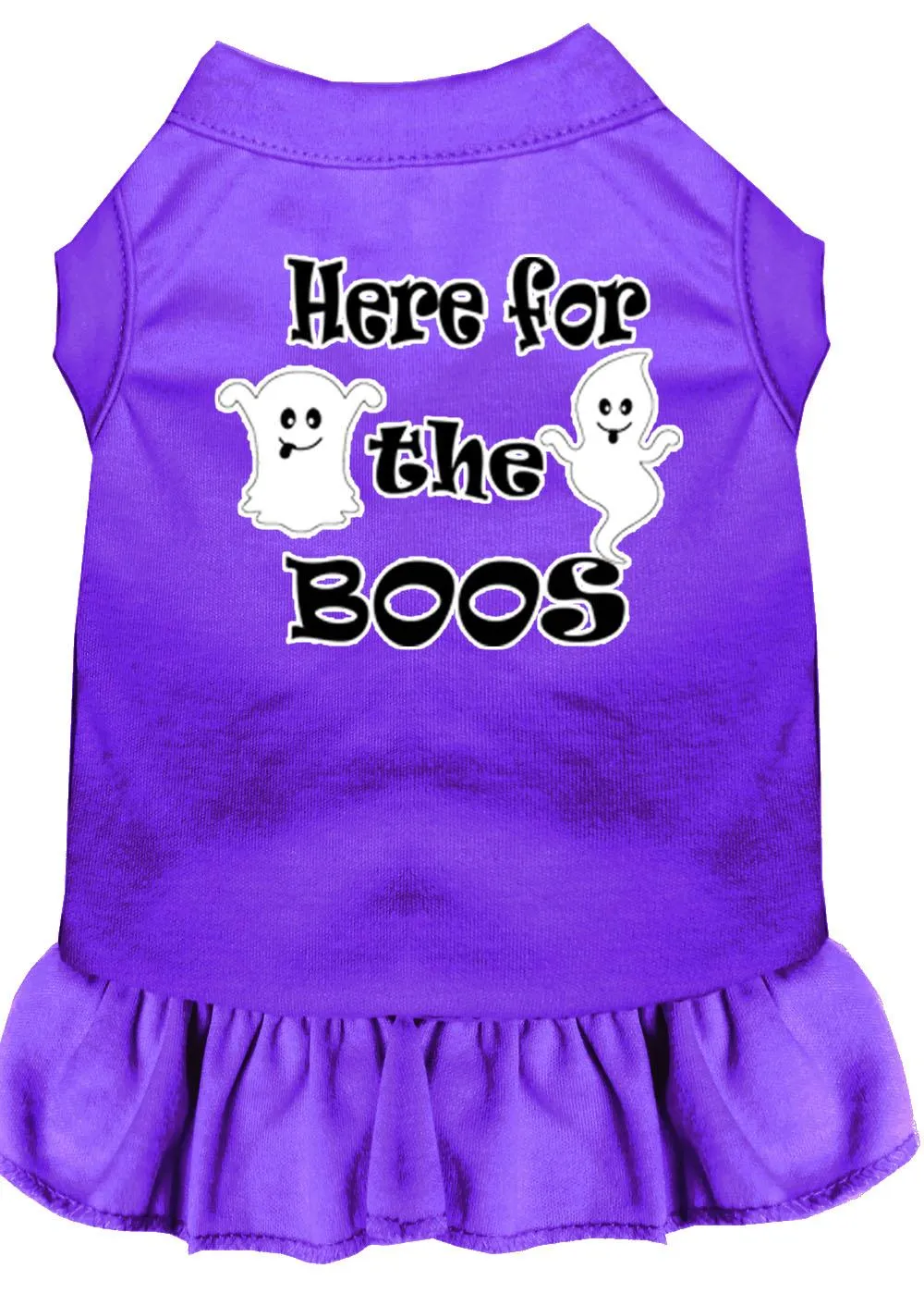 Here For The Boos Screen Print Dog Dress Purple Xs (8)