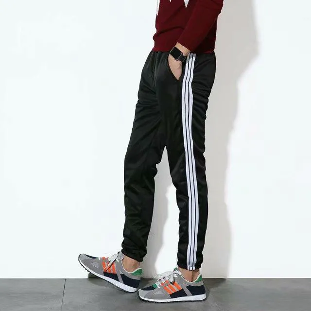 insPants Men Thick Korean Casual Pants Slim Look All-Matching Student Trendy Sporty Ankle-Length Pants