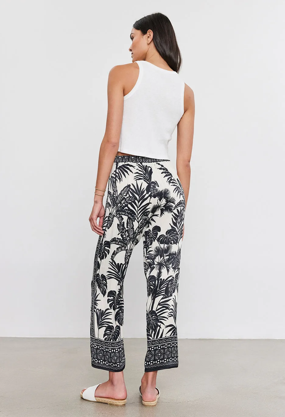 Iris Palm Print Pant