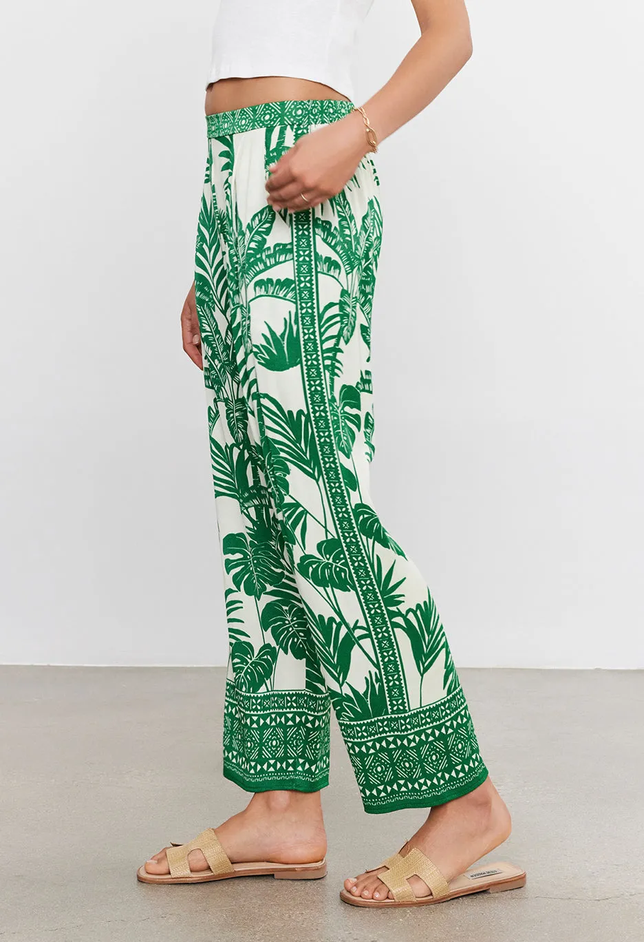 Iris Palm Print Pant