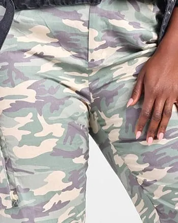 Jane Camo Fatigue Cargo Pants | Gray