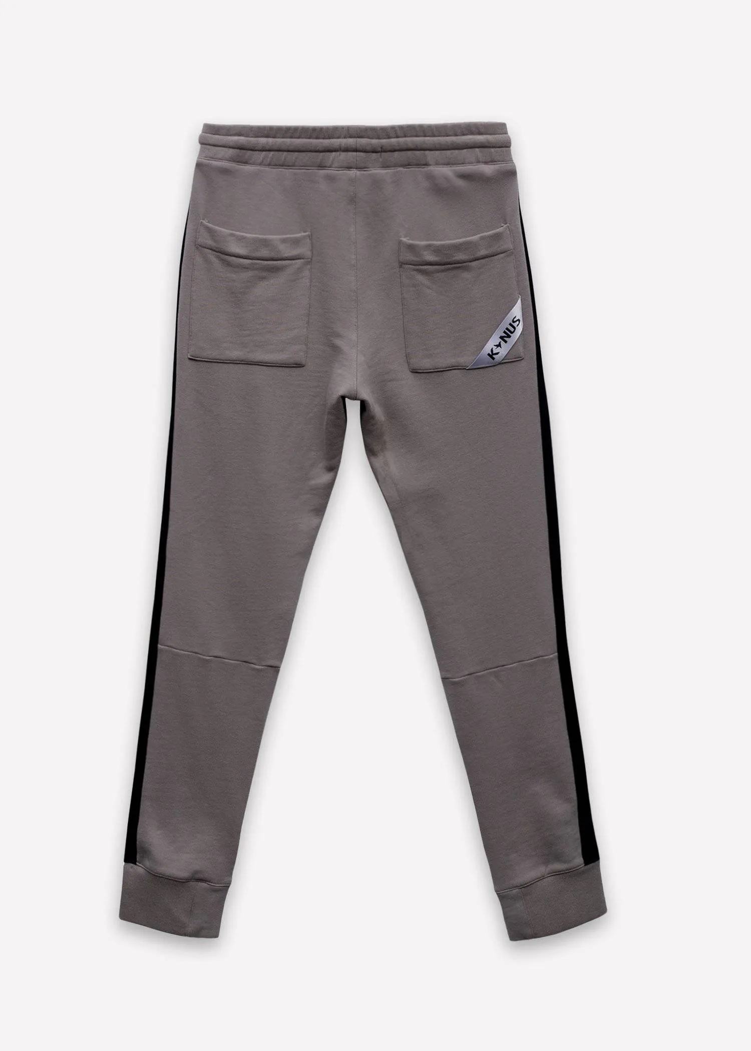 Konus Men's Side Strip French Terry Joggers in Gray