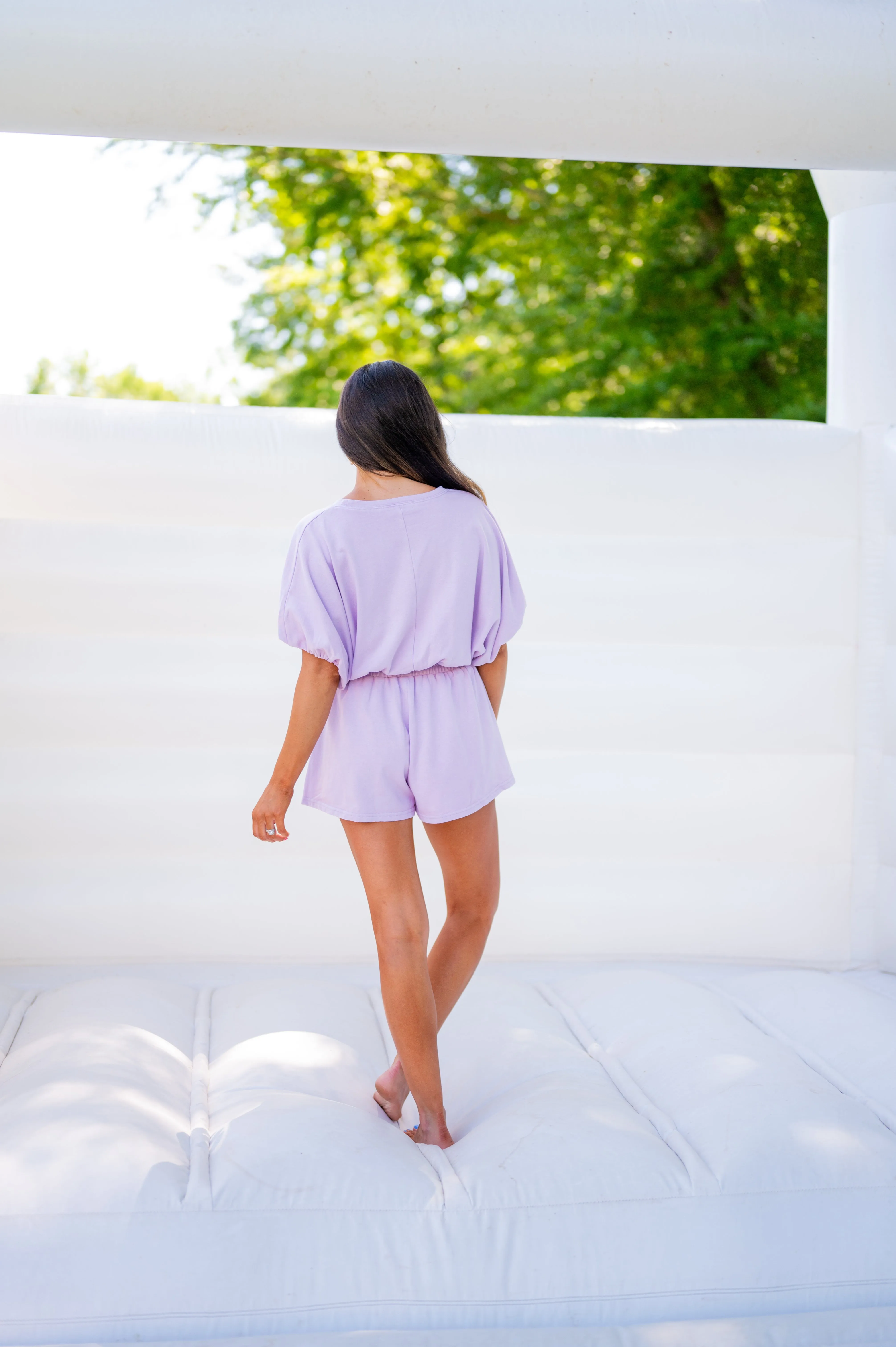 Lavender Bubble Short Set
