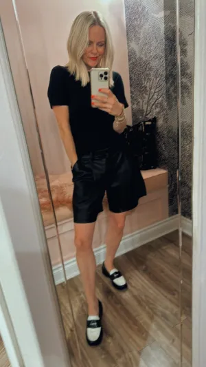 Leather Trouser Shorts