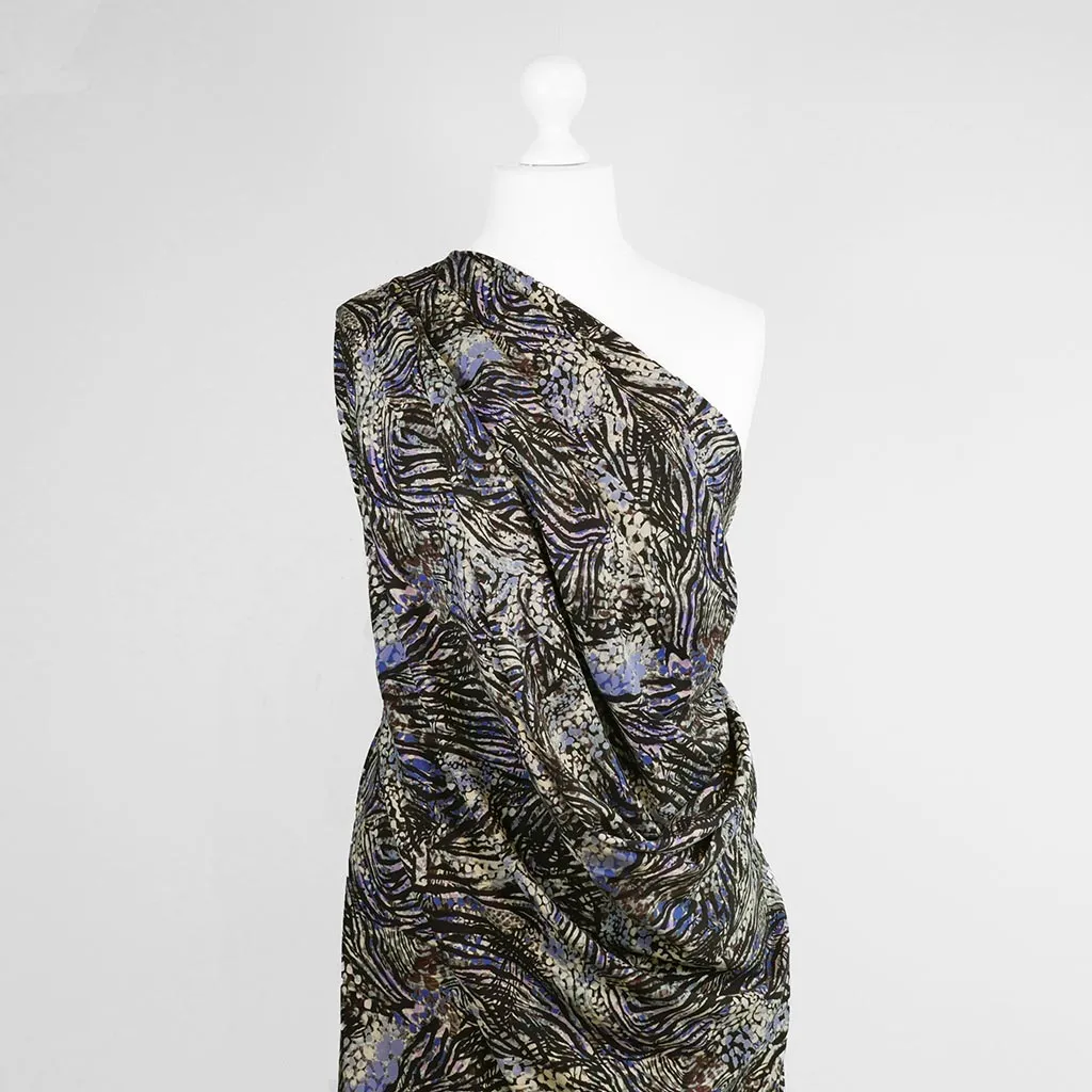 Linz - Lilac Wild Forest Viscose Woven Twill Fabric