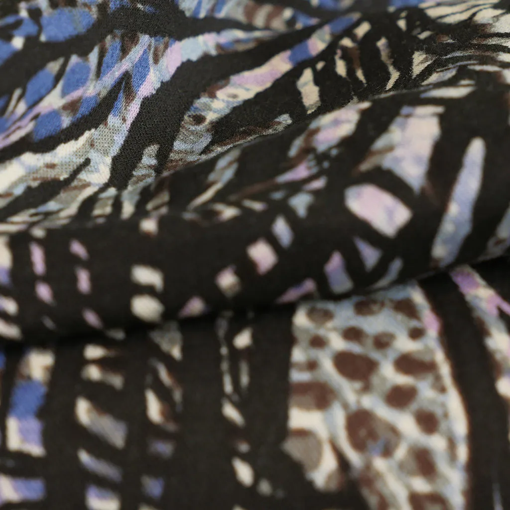 Linz - Lilac Wild Forest Viscose Woven Twill Fabric