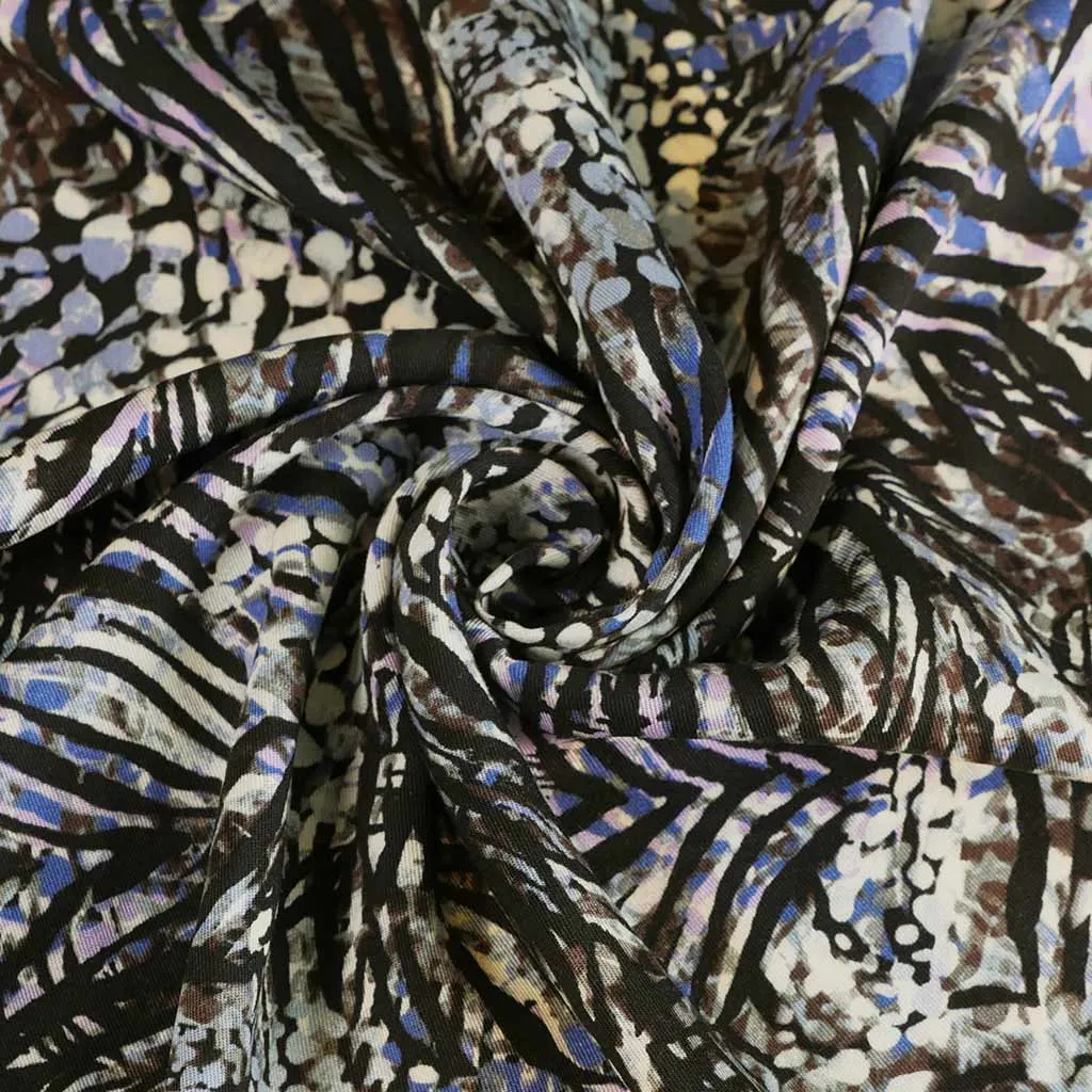 Linz - Lilac Wild Forest Viscose Woven Twill Fabric