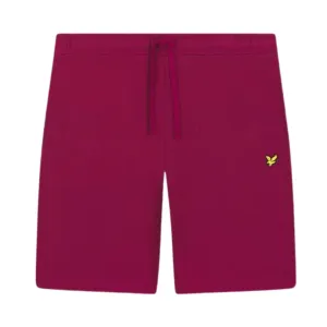 Lyle & Scott Branded Logo Rich Burgundy Sweat Shorts
